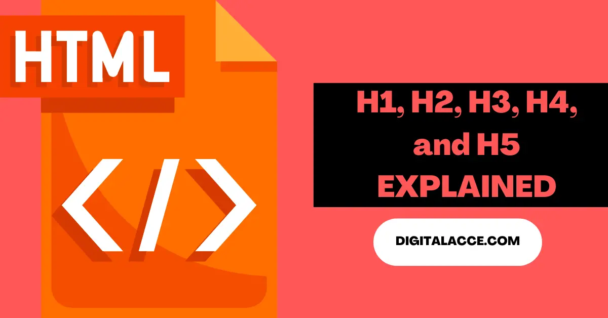 SEO Meaning of H1 H2 H3 H4 H5