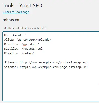 Sample WordPress Robots.txt with Sitemap