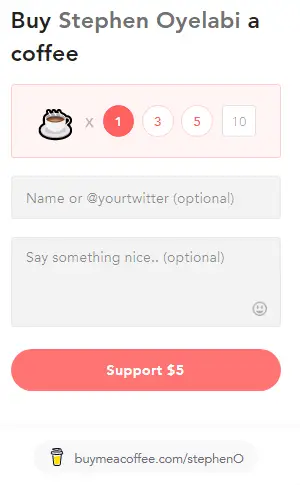 Buy me a coffee widget for blog monetization
