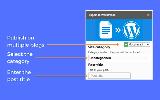 publish article on WordPress from Google docs with docpress.it