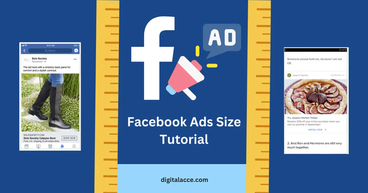 Facebook ads size tutorial
