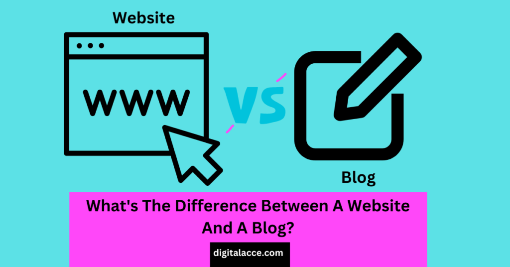 website vs blog
