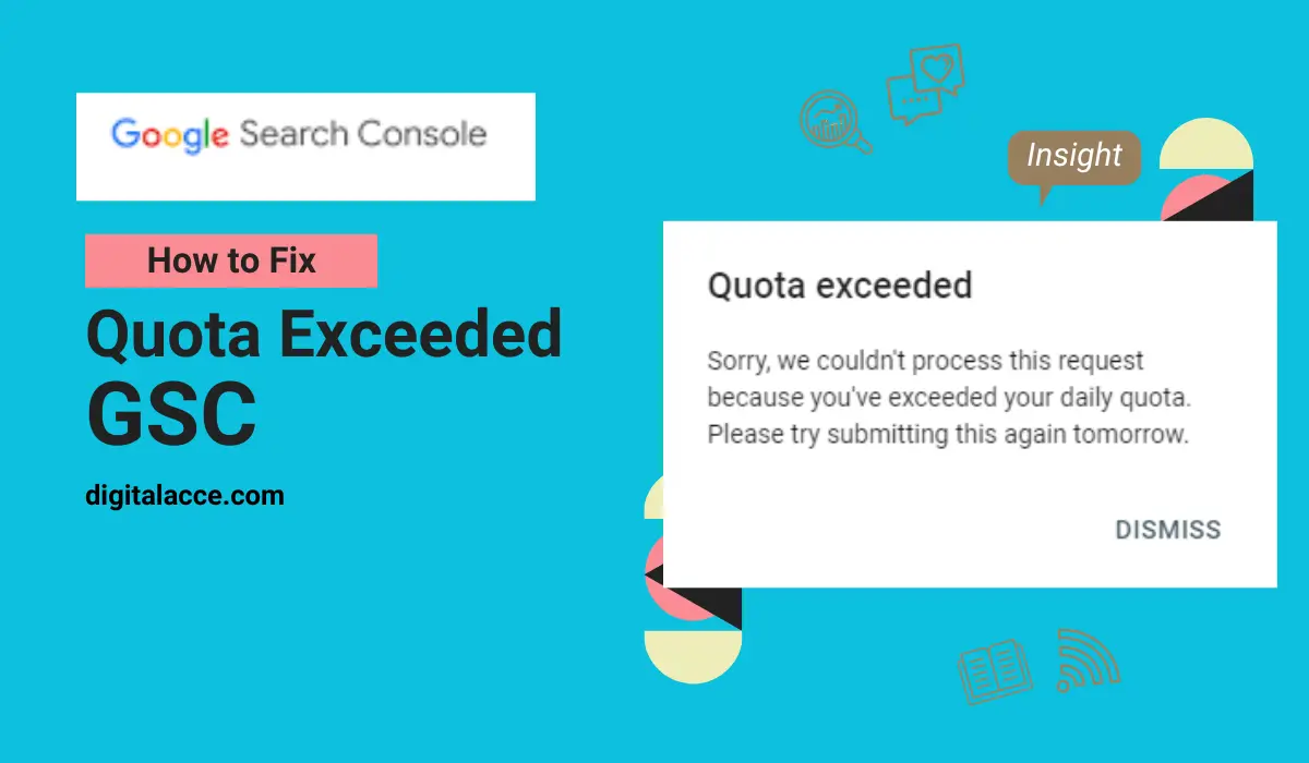 Quota Exceeded error in Google search console