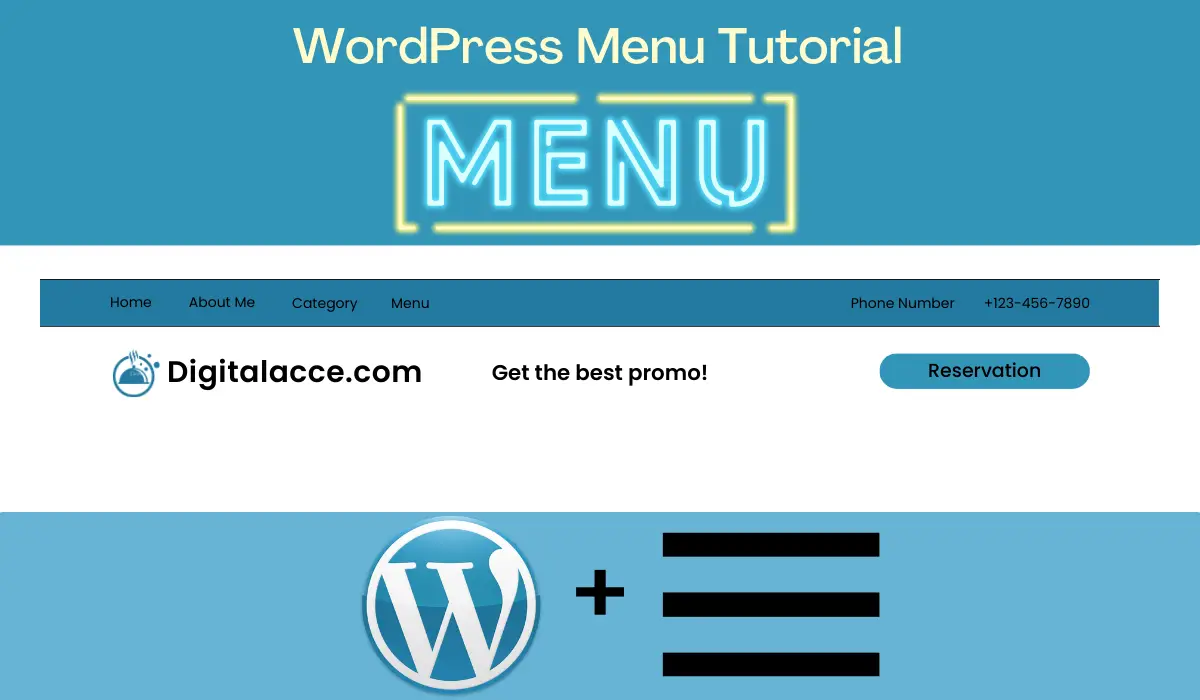 WordPress menu editor